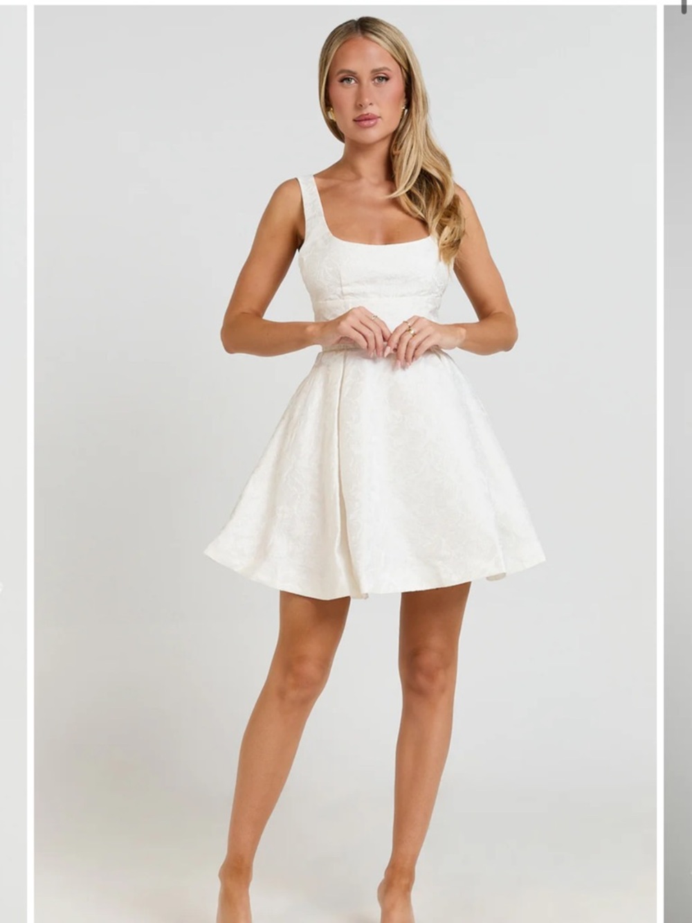 Showpo White Textured Mini Dress